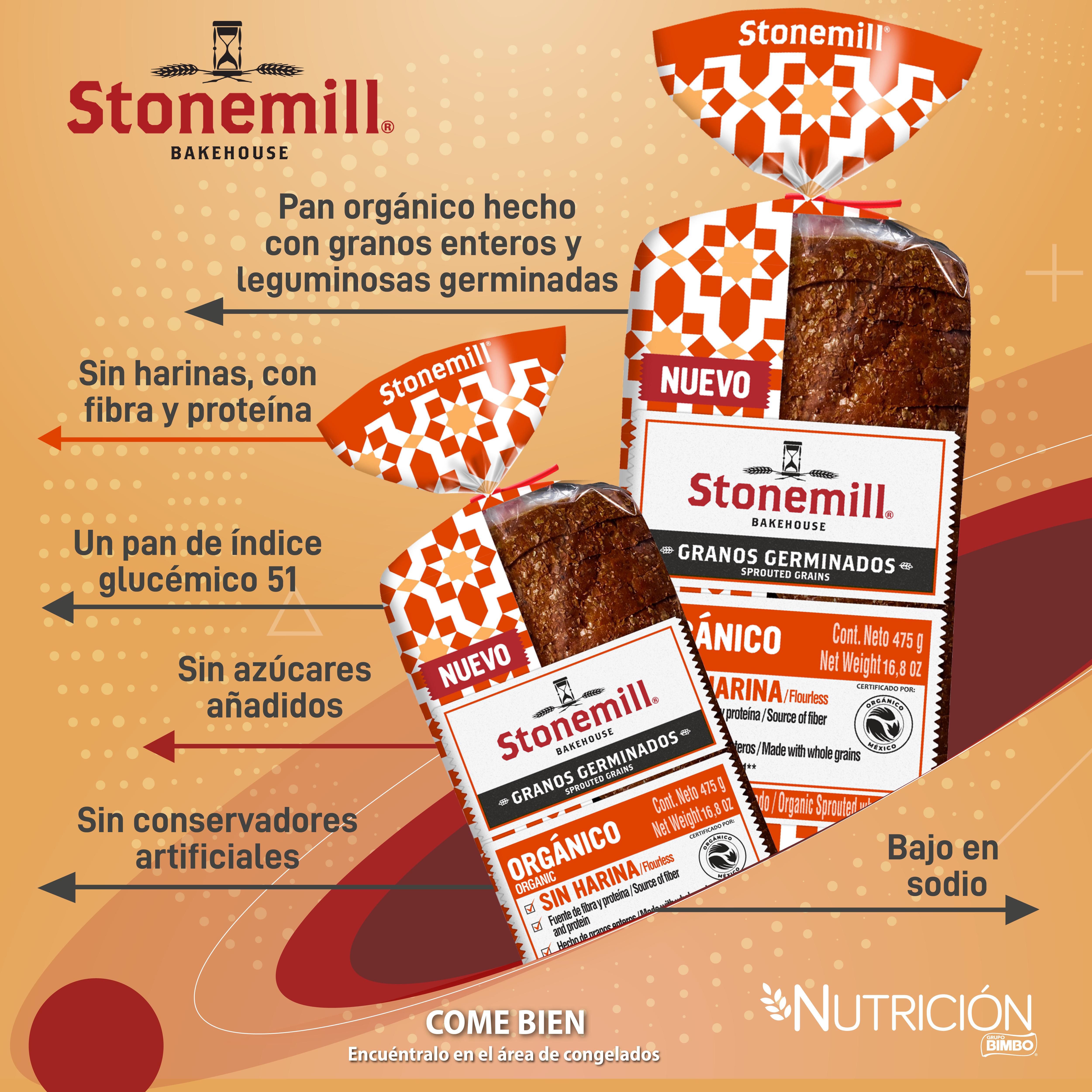 Información nutricional pan Stonemill