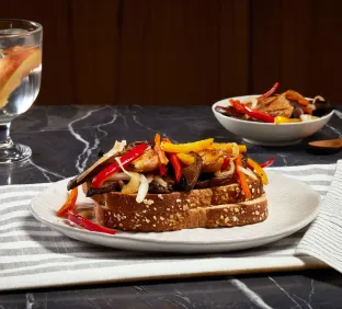 Fajitas de portobello y chimichurri