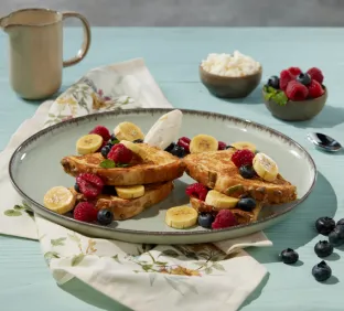 pan fránces con frutas