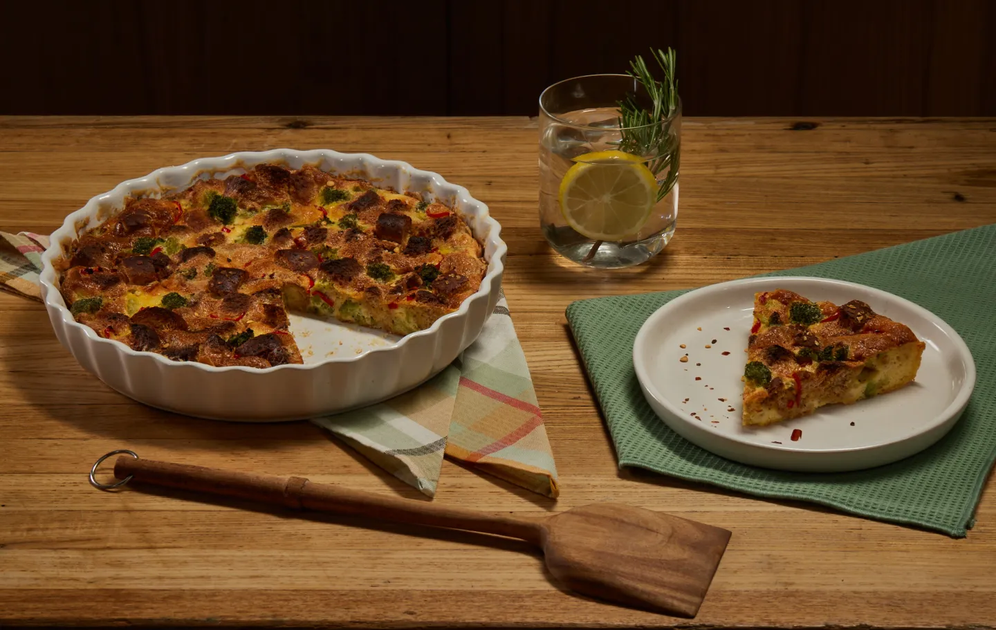 Fritata de brocoli con pan